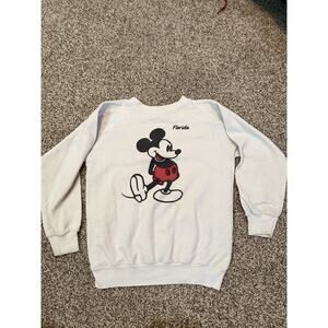 Vintage Disney Mickey Mouse Florida Sweatshirt Youth Lg 14/16 Crewneck 90s